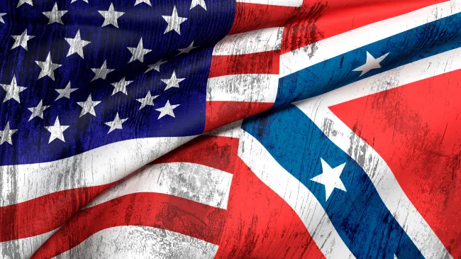 US-Confederate flags